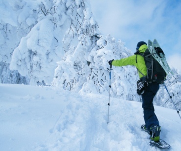 Skier hiking in Back Country Skier hiking in Back Country
